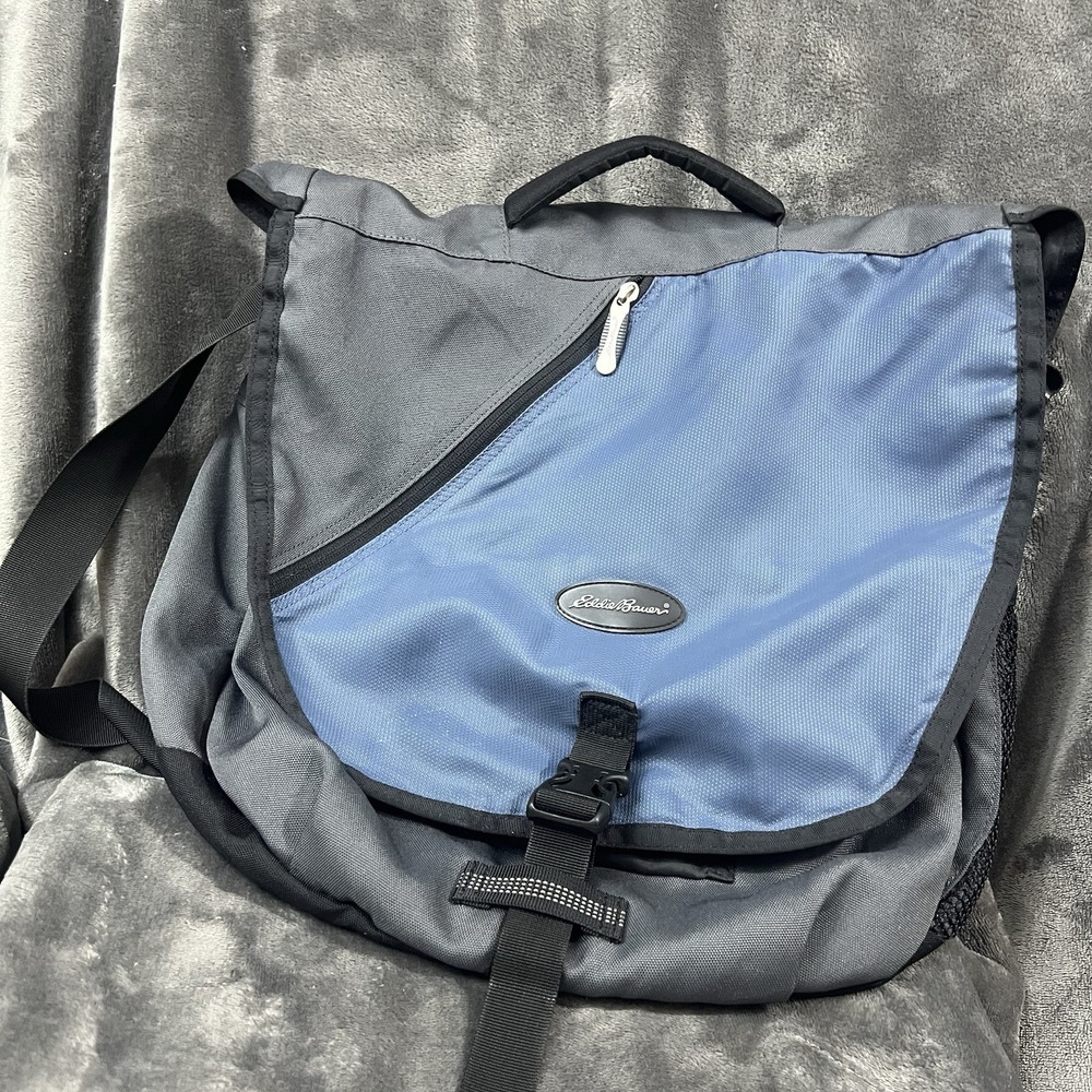 Eddie Bauer Messenger Laptop Bag Expandable converts to Backpack Compartments